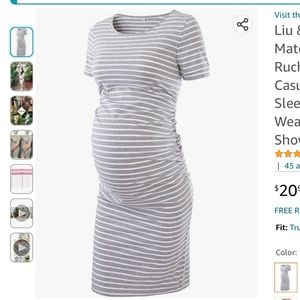 Maternity Bodycon Ruched Side Dress